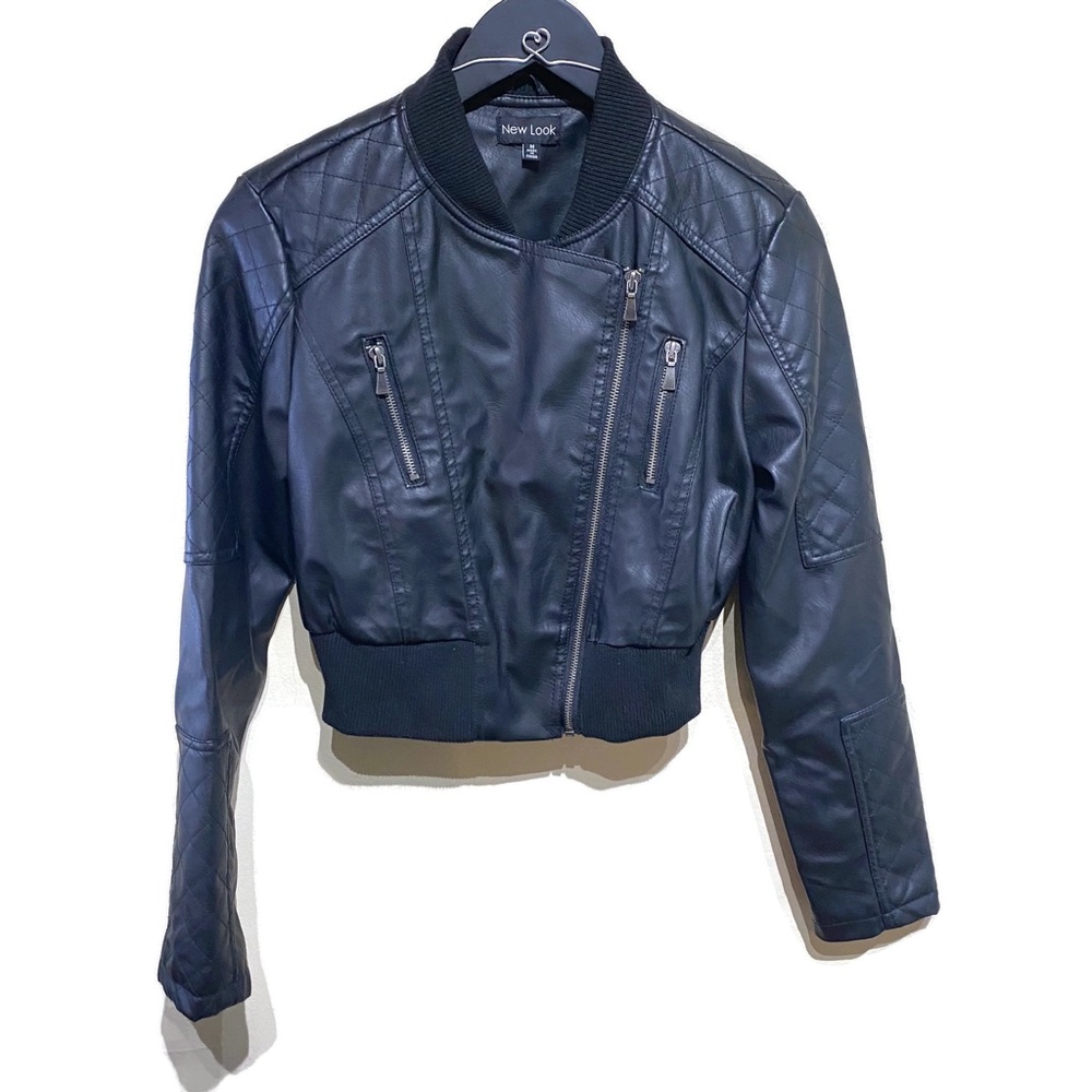 New Look Faux Leather Moto Jacket | Black | Medium